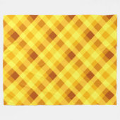 Schattige eigeel geel geruite grote fleece deken (Voorkant (Horizontaal))