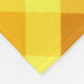 Schattige eigeel geel geruite grote fleece deken (Hoek)