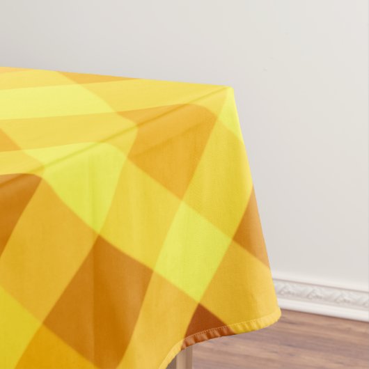 Schattige eigeel geel geruite grote tafelkleed (Voorbeeld)