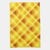 Schattige eigeel geel geruite keukenhanddoek (Verticaal)