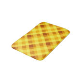 Schattige eigeel geel geruite kleine badmat (Gekanteld)