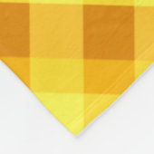 Schattige eigeel geel geruite kleine fleece deken (Hoek)