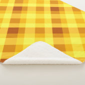 Schattige eigeel geel geruite kleine sherpa deken (3/4)