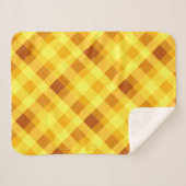 Schattige eigeel geel geruite kleine sherpa deken (Voorkant (horizontaal))