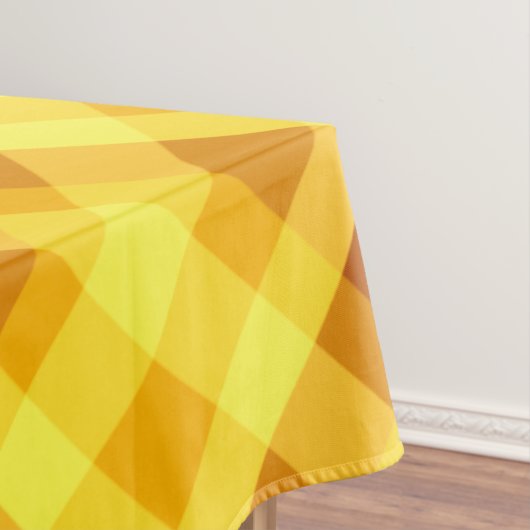 Schattige eigeel geel geruite kleine tafelkleed (Voorbeeld)