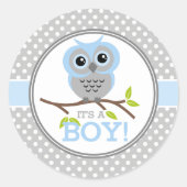 Schattige eigenaar is een jongen ronde sticker (Voorkant)