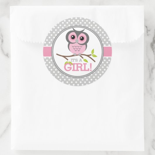 Schattige eigenaar van een meisje ronde sticker (Tas)