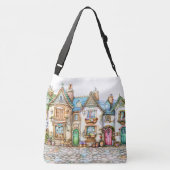 Schattige eigenzinnig fietsmeisje - Zie terug - Ta Crossbody Tas (Achterkant)