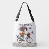 Schattige eigenzinnig fietsmeisje - Zie terug - Ta Crossbody Tas (Voorkant)