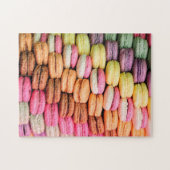 Schattige eigenzinnige kleurrijke Macaroons Legpuzzel (Horizontaal)