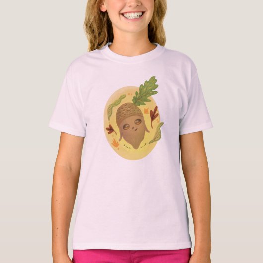 schattige eikel herfst t-shirt (Voorkant)
