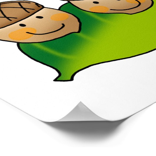 schattige eikels poster (Hoek)