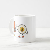 Schattige eitje en spek koffiemok (Voorkant links)