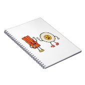 Schattige eitje en spek notitieboek (Rechterzijde)