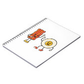 Schattige eitje en spek notitieboek (Linkerzijde)