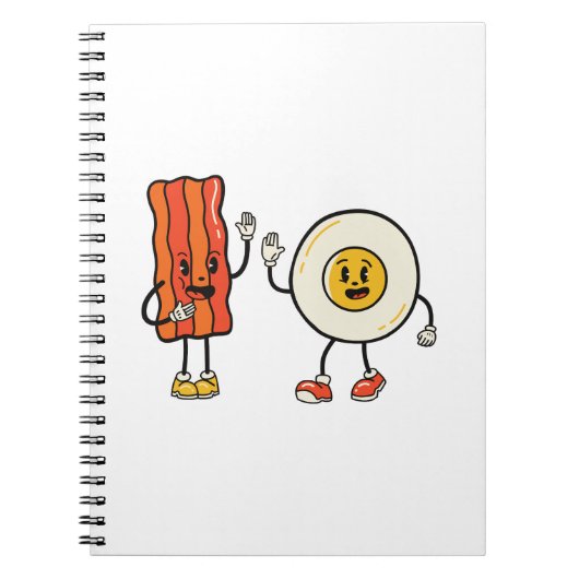 Schattige eitje en spek notitieboek (Voorkant)