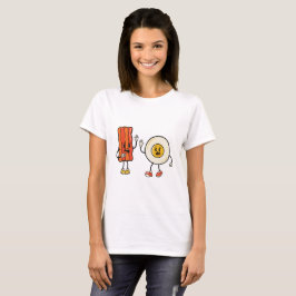 Schattige eitje en spek t-shirt