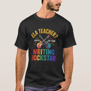 Schattige ELA-leraar SCHRIJVEN ROCKSTAR Grammatica T-shirt