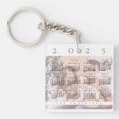 Schattige Elegant 2024 Kalender Familie Fotonaam Sleutelhanger (Voorkant)