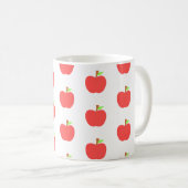 Schattige Elegant Apple Pattern Koffiemok (Voorkant rechts)
