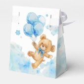 Schattige Elegant Barly Wait Blue Boy Baby shower Bedankdoosjes (Achterkant)