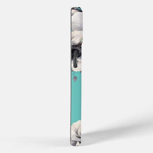 Schattige Elegant Bloemmonogram Initiaal Case-Mate iPhone Case (Achterkant / Rechts)