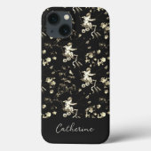 Schattige Elegant Chique Cupido Angel Floral Case-Mate iPhone Case (Achterkant)