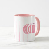 Schattige Elegant Gepersonaliseerd "Nancy" Lichtro Mok (Voorkant rechts)