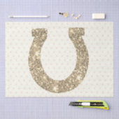 Schattige Elegant Glam Gold Glitter Hoefijzer Tissuepapier (Craft)