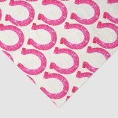 Schattige Elegant Glam Hoefijzer Roze Glitter Tissuepapier (Detail)