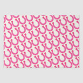 Schattige Elegant Glam Hoefijzer Roze Glitter Tissuepapier (Voorkant)