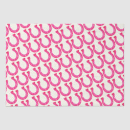 Schattige Elegant Glam Hoefijzer Roze Glitter Tissuepapier