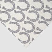 Schattige Elegant Glam Hoefijzer Silver Glitter Tissuepapier (Detail)