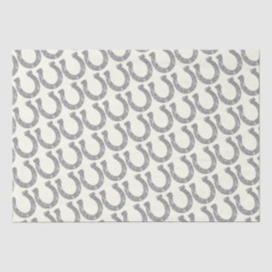 Schattige Elegant Glam Hoefijzer Silver Glitter Tissuepapier