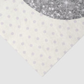 Schattige Elegant Glam Silver Glitter Hoefijzer Tissuepapier (Detail)