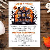 Schattige Elegant Haunted House Volwassenen Hallow Kaart