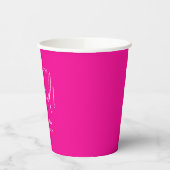Schattige Elegant hot pink Gefeliciteerd Afstudere Papieren Bekers (Links)
