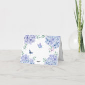 Schattige Elegant Hydrangea Floral Garden Baby sho Bedankkaart (Achterkant)