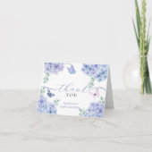 Schattige Elegant Hydrangea Floral Garden Baby sho Bedankkaart (Voorkant)
