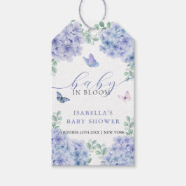 Schattige Elegant Hydrangea Floral Garden Baby sho Cadeaulabel