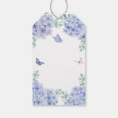 Schattige Elegant Hydrangea Floral Garden Baby sho Cadeaulabel (Achterkant)