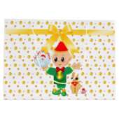 Schattige Elegant Kerst Large Cadeautasje (Achterkant)