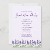 Schattige Elegant Minimaal Bloemen Afstudeerfeest Kaart (Voorkant)