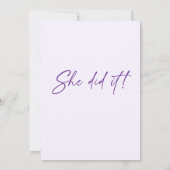 Schattige Elegant Minimaal Bloemen Afstudeerfeest Kaart (Achterkant)