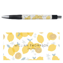 Schattige Elegant Modern Pastel Citrus Citrus Lemo Pen
