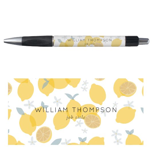 Schattige Elegant Modern Pastel Citrus Citrus Lemo Pen