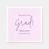 Schattige Elegant Paarse Gefeliciteerd Afstuderen Servet (Voorkant)