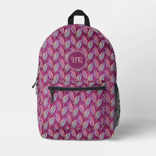 Schattige Elegant Pastel Roze Abstract Patroon Mon Bedrukte Rugzak