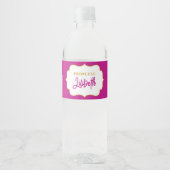 Schattige Elegant Prinses Meisje Goud  Fairy Naam Waterfles Etiket (Voorkant)