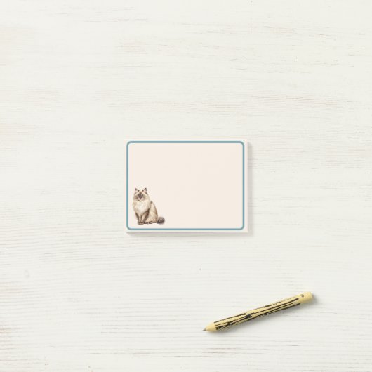 Schattige Elegant Ragdoll Cat Post-it® Notes (Op bureau)